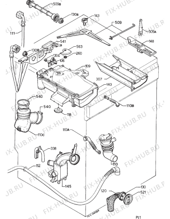 Взрыв-схема стиральной машины Privileg 022873 4 - Схема узла Hydraulic System 272